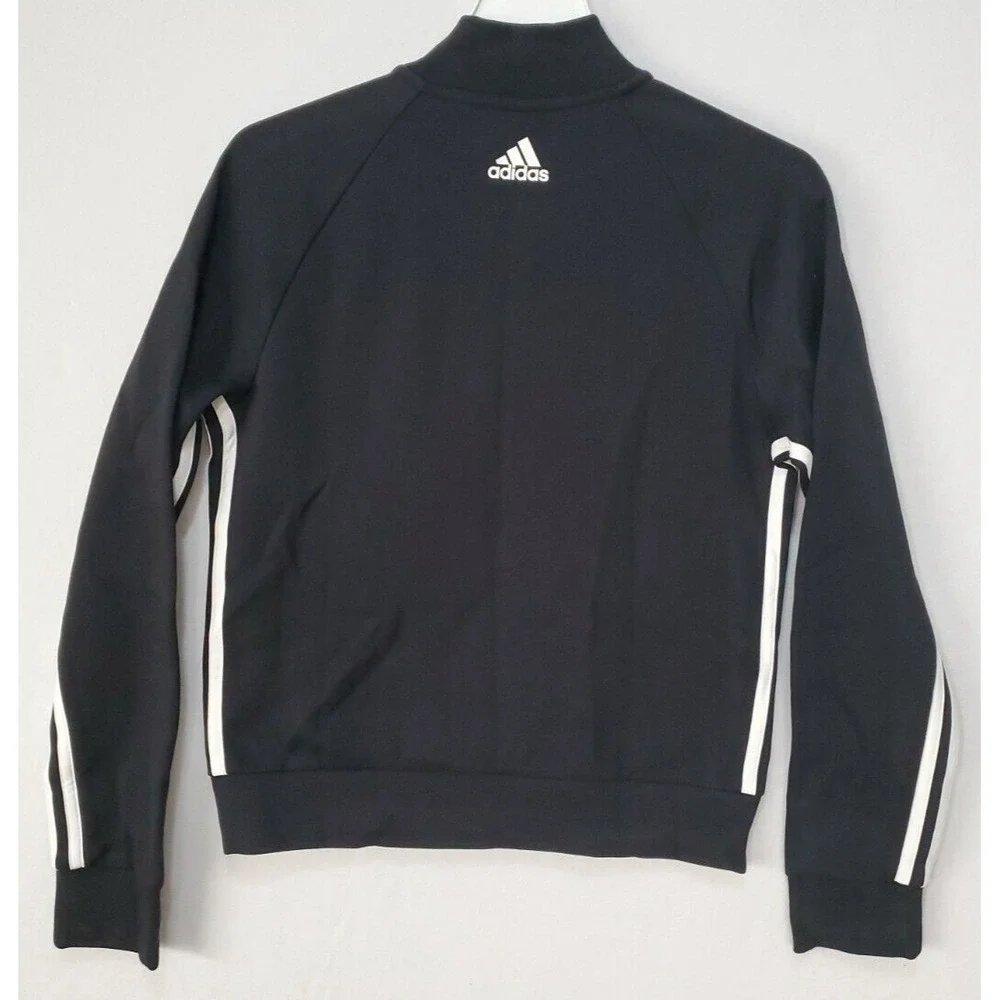 Adidas Must Haves 3 Stripes Track Jacket DX7971 Black Women's Size Small NWT - Picture 3 of 7
